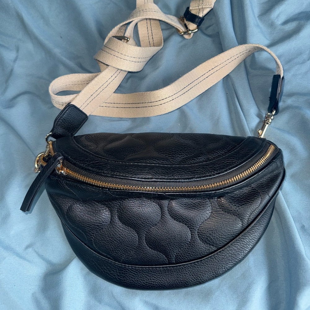Black Leather Crossbody Bag